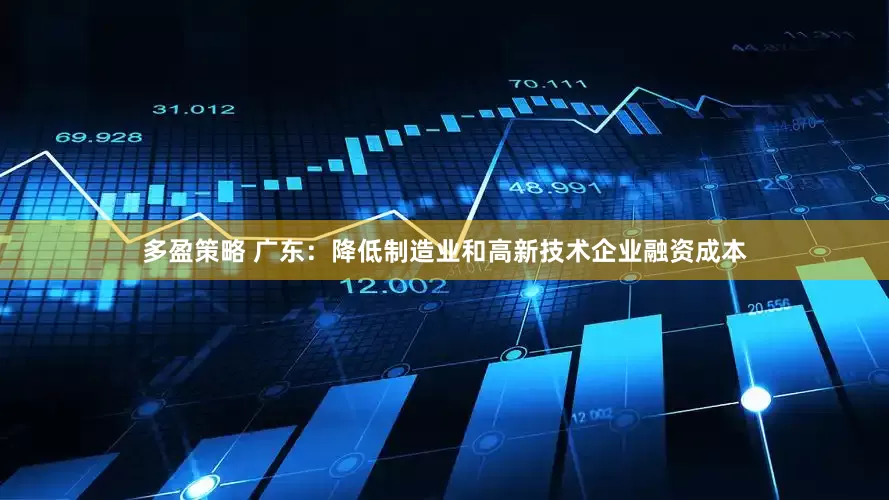 多盈策略 广东：降低制造业和高新技术企业融资成本