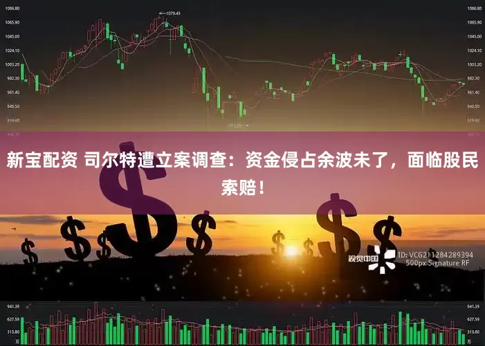 新宝配资 司尔特遭立案调查：资金侵占余波未了，面临股民索赔！